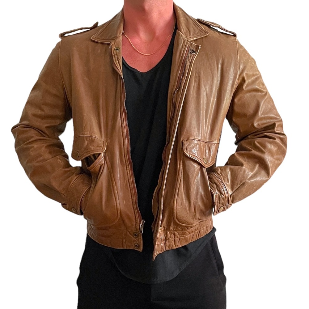 Light Brown Leather Jacket - image 3